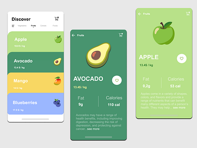 Healthy product shop ui