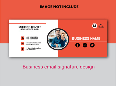 Creative email signature design branding corporate creative design graphic design logo new pr professional vector