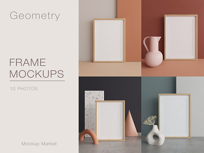 Geometry frame for printables frame mockup frame mockup bundle frame psd mockup interior mockup poster mock up psd vertical mockup wood frame mockup