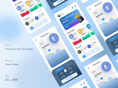 Cryptocurrency Exchange Mobile App acechallenge app appdesign dotchallenge mobileapp ui ui-design uidesign web-design webdesign