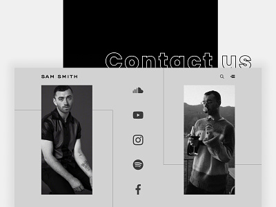 Sam Smith's website redesign - Contact us page