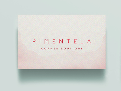 Pimentela Bizcard FRONT business card dipped fabriano foil pink print proposal soft