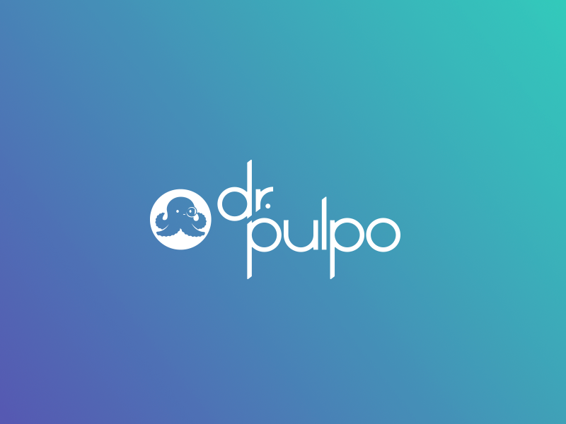 Dr Pulpo branding octopus lettering icon cute color geometric