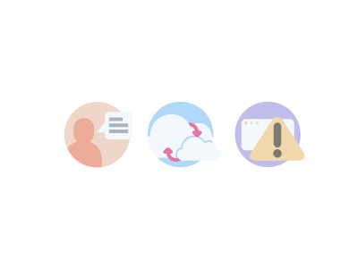 Nubity - Icons alarms cloud cute happy icons integrate notifications onboarding pastel profile