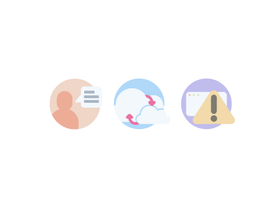 Nubity - Icons onboarding icons profile integrate cloud pastel cute happy alarms notifications