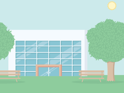 Diretec - Background illustration building background video vector plants
