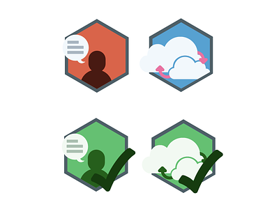 Nubity - Onboard Icons color comopleted icons illustration states