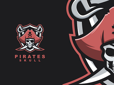 Pirates Skull branding business company esport gaming icon identity illustration logo logos mark pirate skull ui ux vector