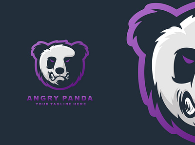 Angry Panda bear branding business company design esport game gaming icon identity illustration logo logos mark panda sport ui ux vector