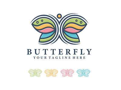 BUTTERFLY beautiful branding business butterfly colorful company cosmetics design icon identity illustration logo logos mark vector