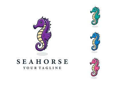 SEAHORSE animal branding business company design icon identity illustration logo logos mark sea seahorse vector