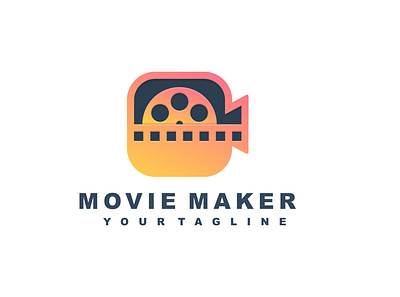 “Movie Maker” Logo Concept. branding business company design film icon identity illustration logo logos mark media movie record vector video