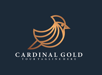 CARDINAL bird branding business cardinal company design icon identity illustration lineart logo logos luxury mark monoline vector