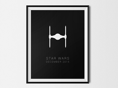 Tie Fighter illustration poster posters print star wars starwars tie tie fighter