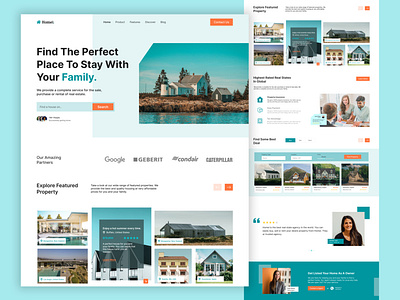 Homei. - Real Estate Landing Page 2022 trend design buy clean design creative home for sale home page house landing page modern property real state real state landing page rent sell trendy ui uiux ux web design