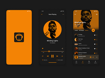 MusicBox - Music Player App app design clean design listening app music music app music app design music player design song song app song listening app ui ux