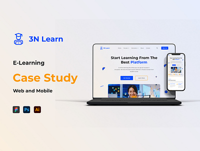 3N Learn - Case Study clean course design e learning e learning app e learning landing page e learning website design instructor landing page landingpage learn mentors online learn online study ui ux web design