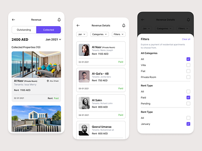 Tenant Management Mobile App Design