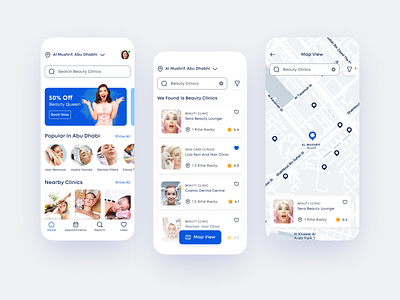 Beauty Clinic Appointment Mobile Application all appointment appointment booking behance branding design doctor appointment dribbble figma germany illustration mobile app mobile app design mobile application patient app rijurajan simple typography ui vector