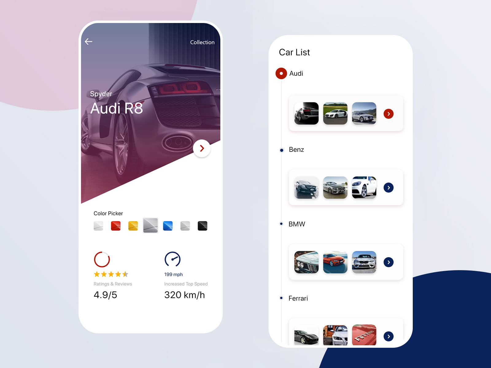 Premium Car Booking App Design in Adobe XD by Riju Rajan ...