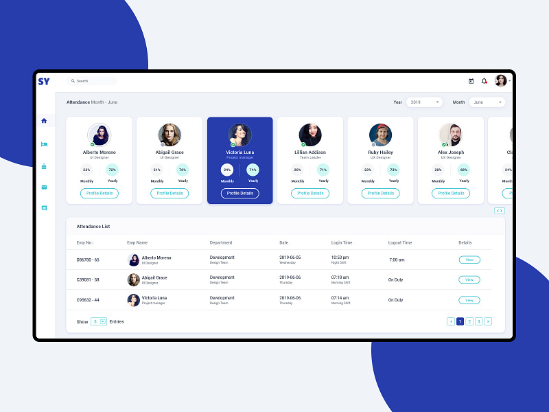 Attendance Dashboard By Riju Rajan On Dribbble