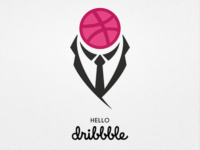 Hello Dribbble, First Shot classy debut dribbble fancy first shot hello tux tuxedo