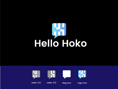 hello hoko logo/h+h chat logo