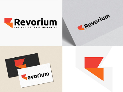 revorium or letter r logo design