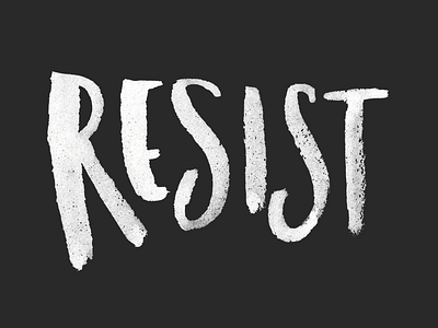 RESIST brush lettering handlettering lettering resist