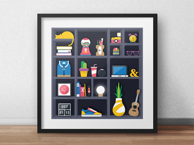 Everything in the right place! design flat illustration