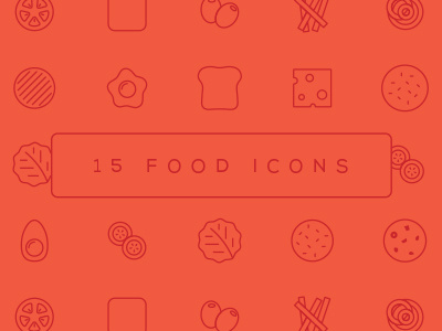 15 Food Icons design flat food icons illustration vector