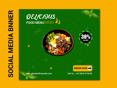 SOCIAL MEDIA FOOD BANNER DESIGN | WEB FOOD BANNER