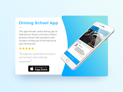 App Landing Page app driving ios landing page school