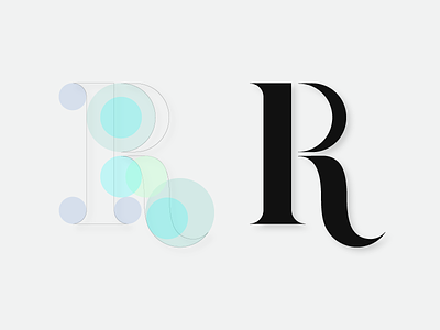 R + H Logo branding design identity logo
