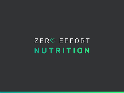 Zero Effort Nutrition Logo Concept branding design eating health healthy logo