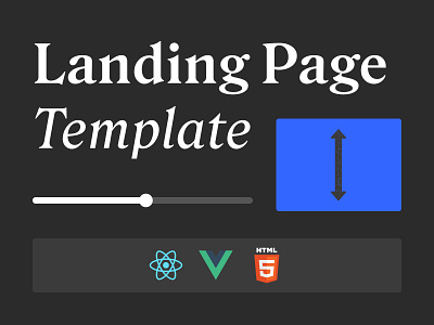 Landing Page Template - Export HTML / CSS or Connect a domain