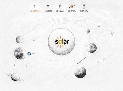 Solar branding design web design