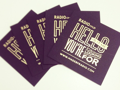 Business Cards business cards radio typography