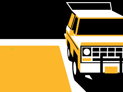 Luke's Truck animation car duo tone geometric minimalistic street truck yellow