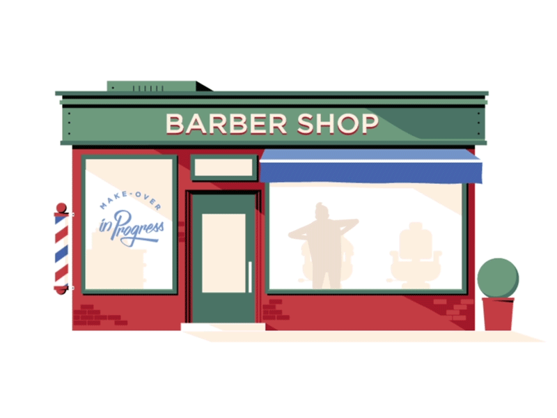 New website on the way barber barbershop haircut hairdid illustration lettering type