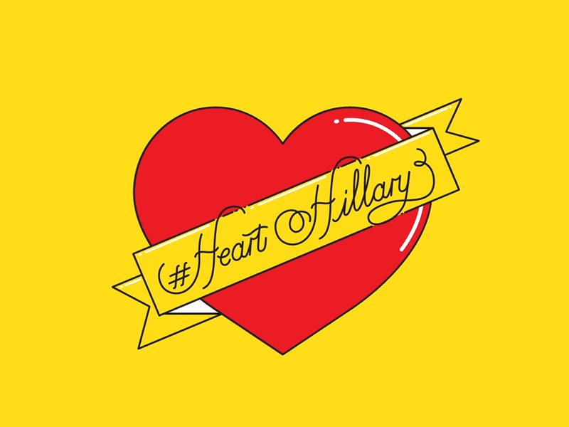 Hillmoji animation arrow emoticon gif heart hillaryclinton vector