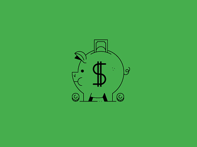 Mr Piggy bank icon iconography lines money piggybank saving strokes vector