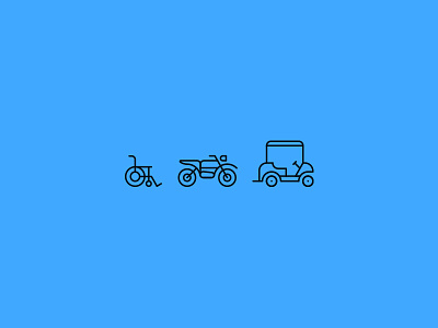 A to B bike golfcart icon iconography icons line lines motorbike transport wheelchair