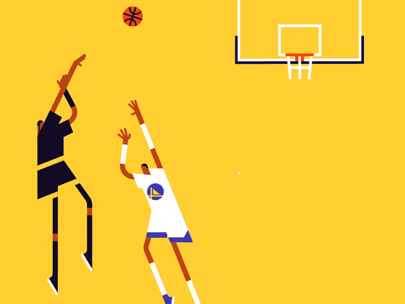 Dribbbbbble 2d animation basketball characters dunk fans food gif illustration shoot sport vector