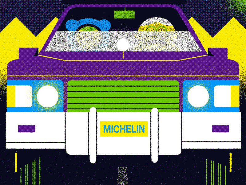 Michelin #TogtherIs Campaign animation cars characters family gif illustration motion