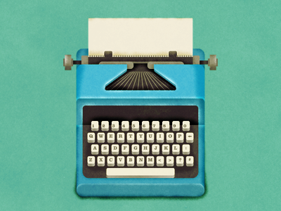 Typewriter icon textured vintage