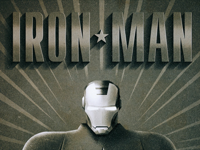 Radio Ironman Dribble illustration iron man poster