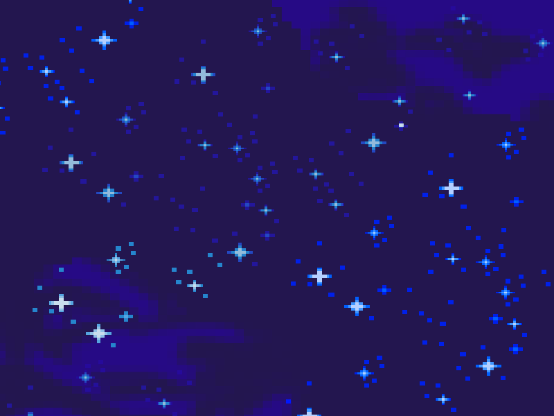 starry sky pixel art design illustration