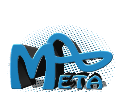 META Metaverse 3d design icon illustration logo typography vector