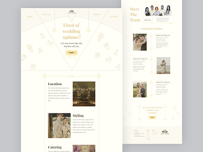 Landing Page - Swan Wedding bride groom landing page marriage web design wedding